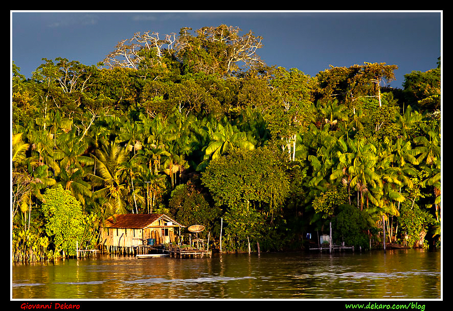 House on Amazon river, Brazil