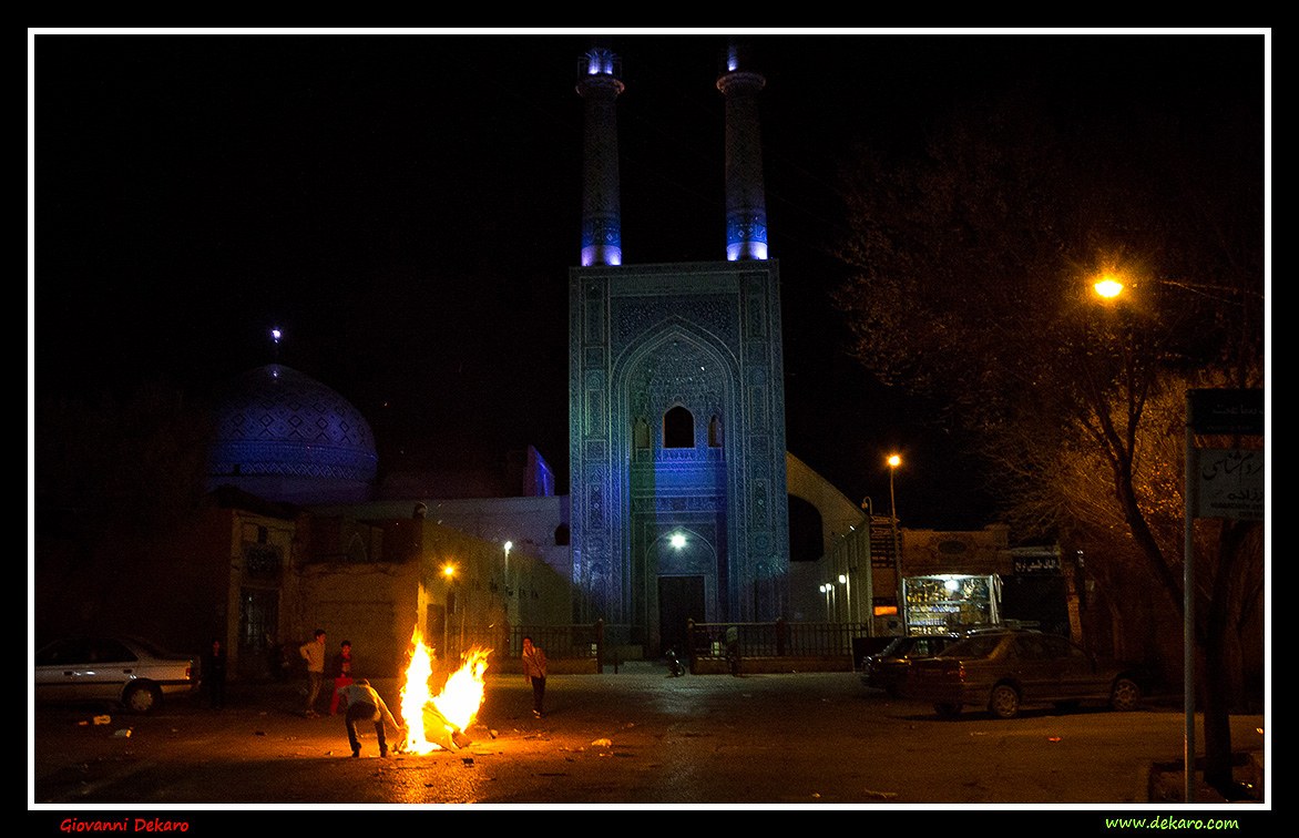 Fire night celebration, Yazd