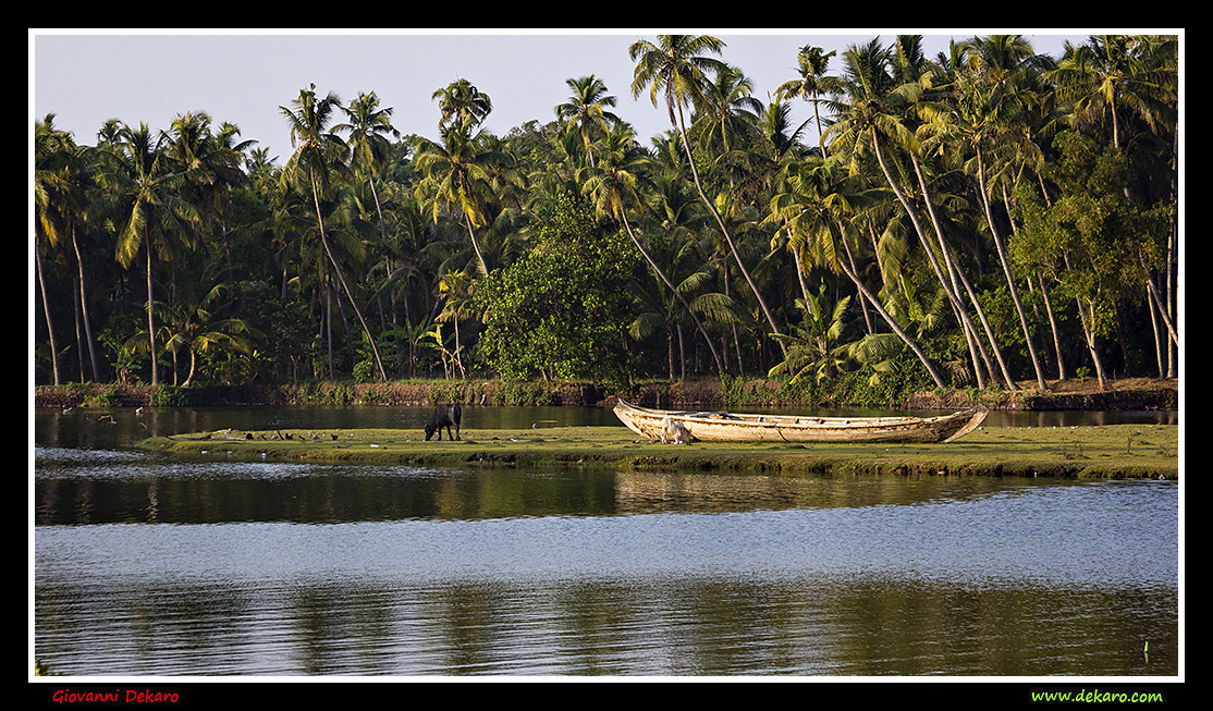 Lagoon in Kerala, India