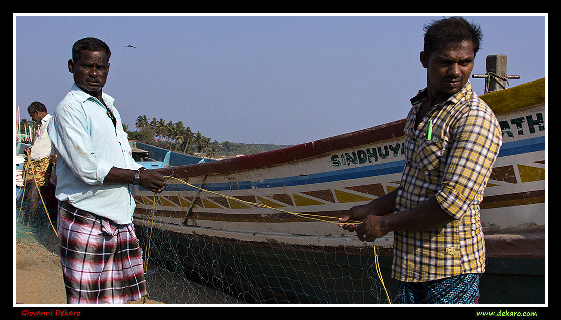 Fishermen in Kovalam, Kerala, India