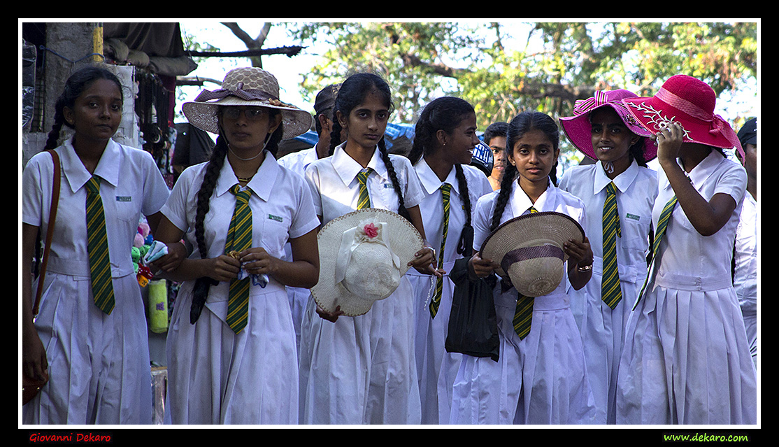 College girls in Trincomalee, Sri Lanka