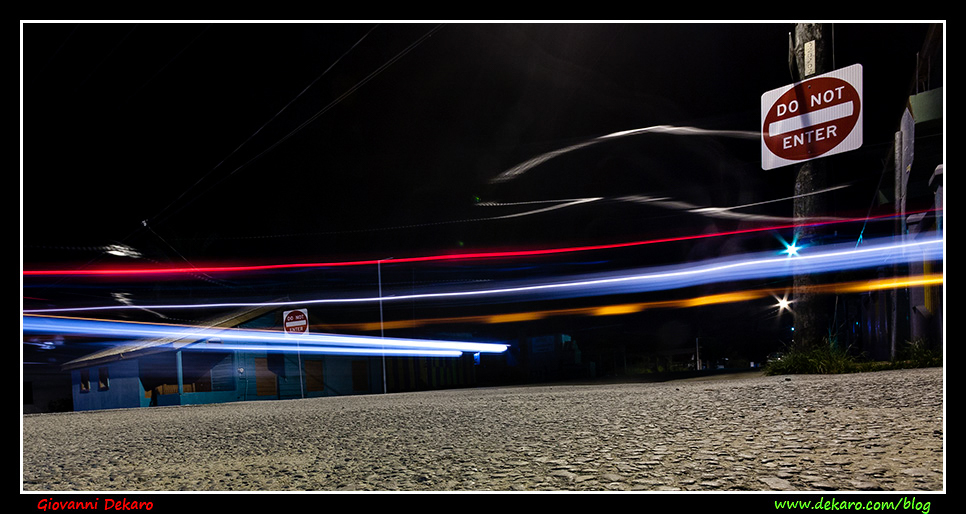 Street by night, Punta Gorda, Belize
