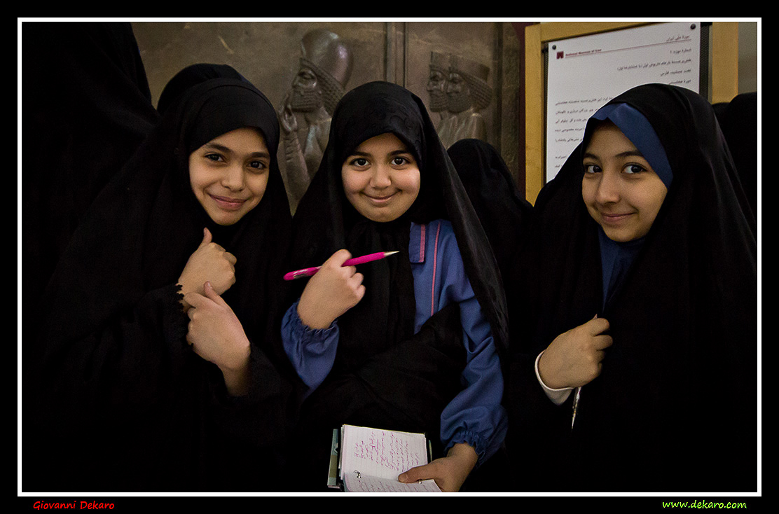 Children in Theran museum