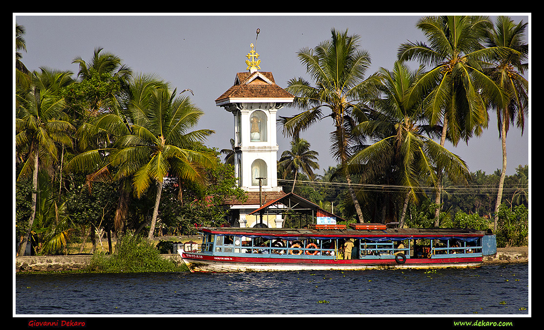 Little village in Kerala backwaters, India