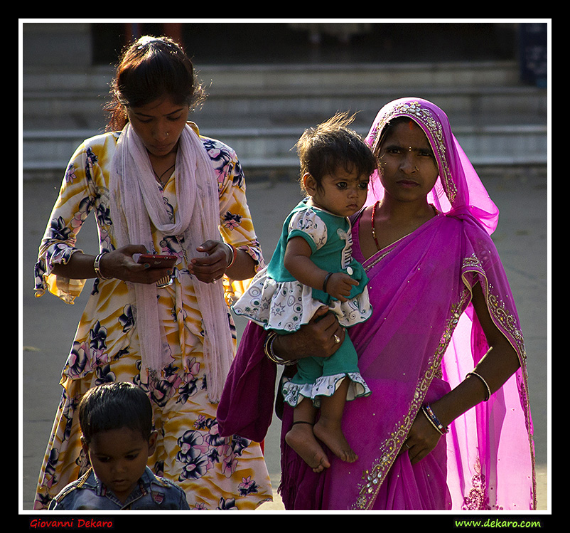 Family in Varanasi, India