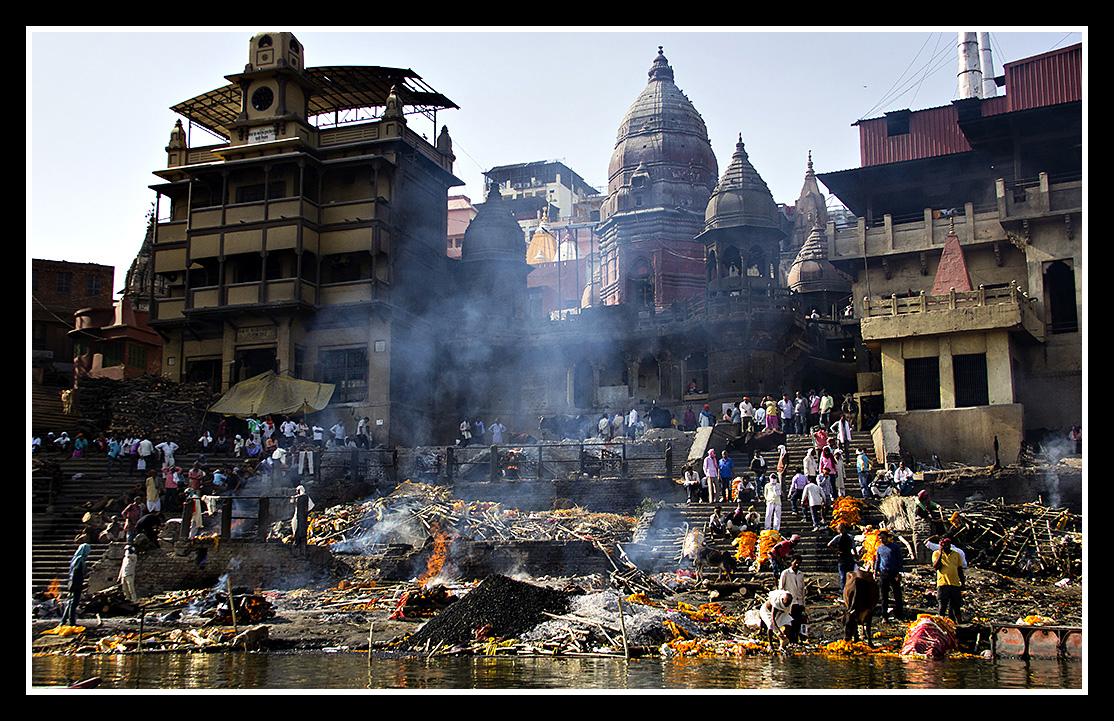 Cremation Ghat in Varanasi, India