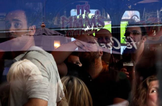 Watching Football World cup in a pub, London, 2010